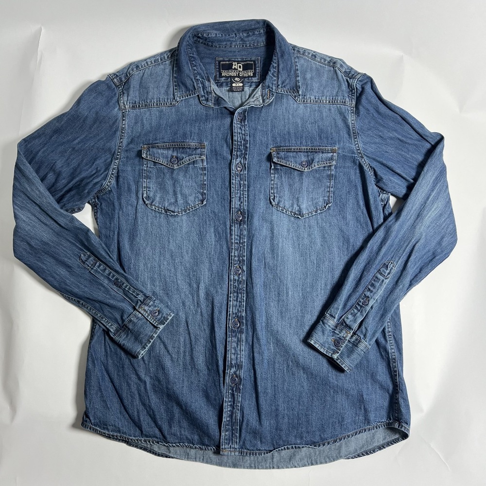 VTG AMONGST OTHERS Men XL American Legacy Denim Long Sleeve Button Down Shirt